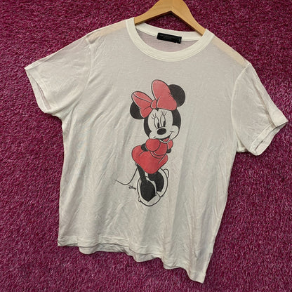 Junk Food Disney Minnie Mouse Cute Graphic Women's Tissue Tee Large