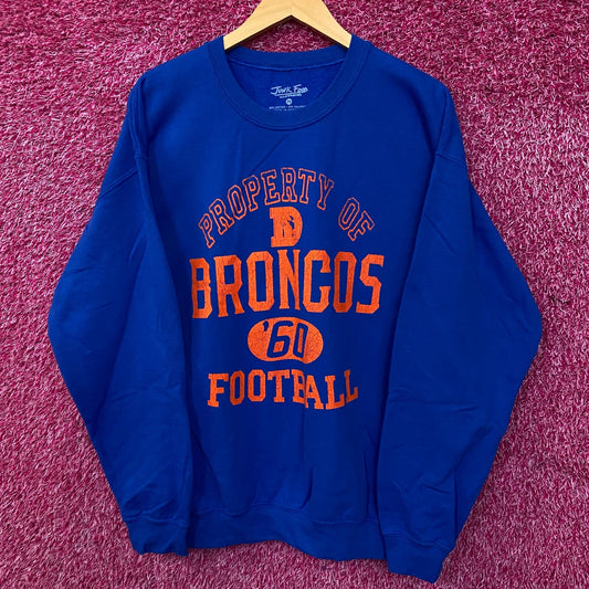 Junk Food Denver Broncos Property of Flea Market Crewneck Sweatshirt Medium
