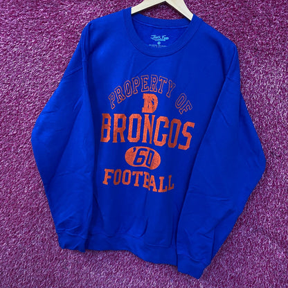 Junk Food Denver Broncos Property of Flea Market Crewneck Sweatshirt Medium