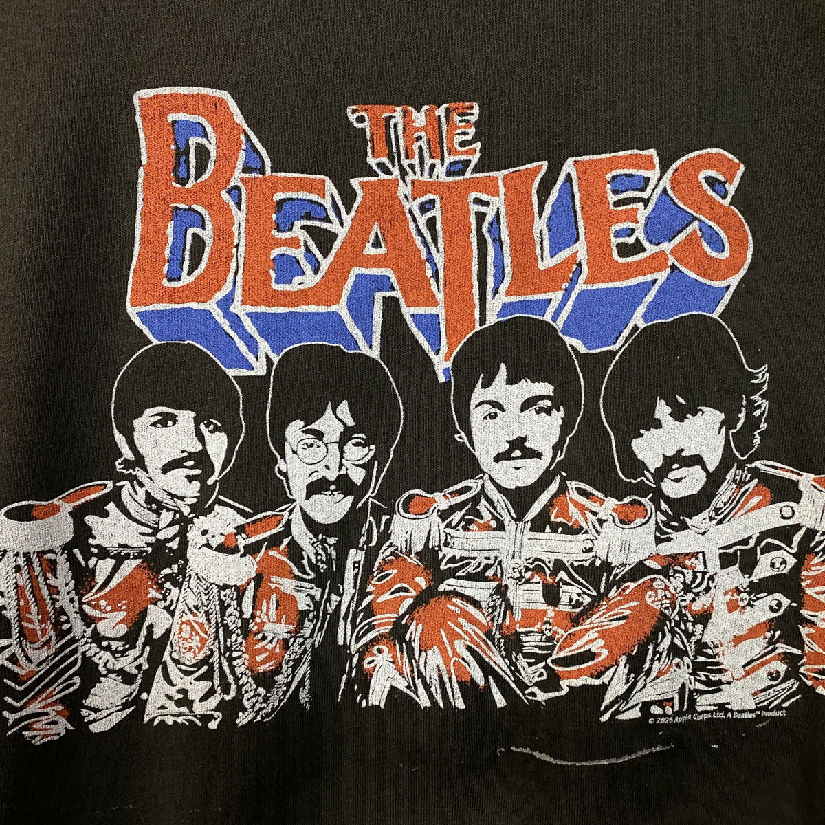 Junk Food Clothing The Beatles Raglan Women's Crewneck Fleece XL