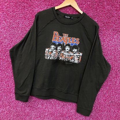 Junk Food Clothing The Beatles Raglan Women's Crewneck Fleece XL