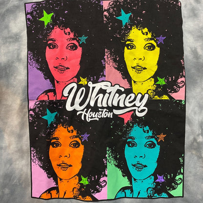 Whitney Houston Pop Art Collage Tie Dye T-Shirt XL