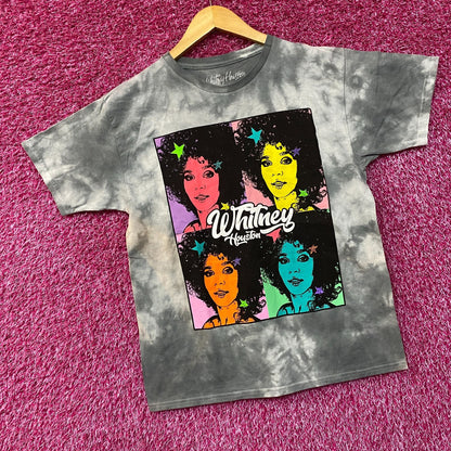 Whitney Houston Pop Art Collage Tie Dye T-Shirt XL