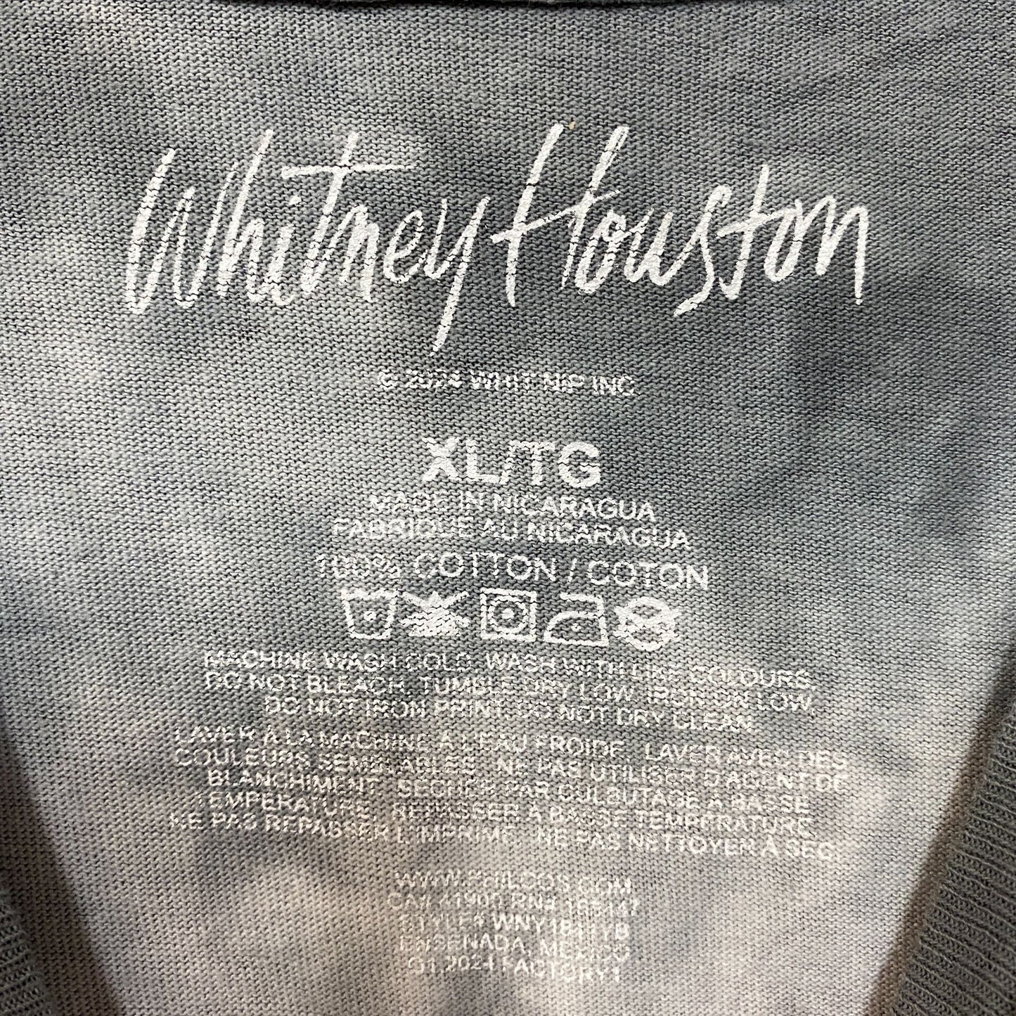Whitney Houston Pop Art Collage Tie Dye T-Shirt XL