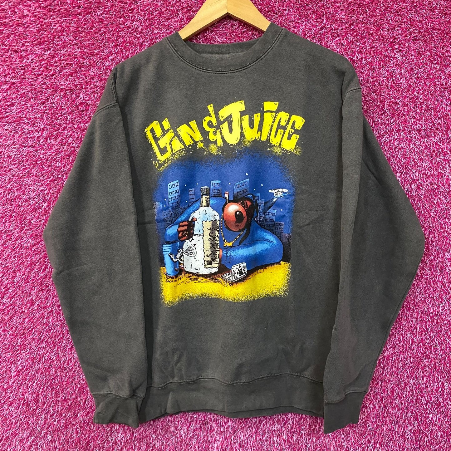 Death Row Records Snoop Doggy Dogg Gin & Juice Crewneck Sweatshirt Small