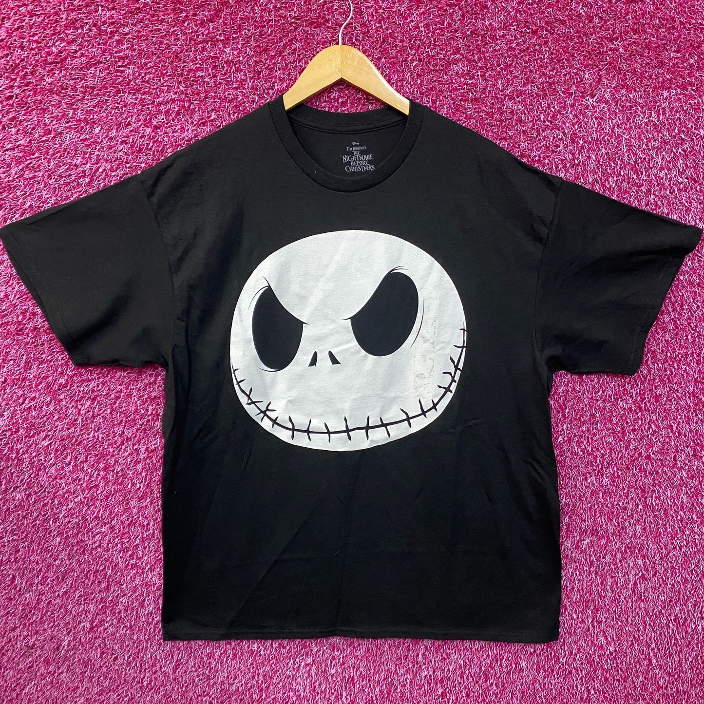 Tim Burton The Nightmare Before Christmas Jack Skellington Face T-Shirt XL