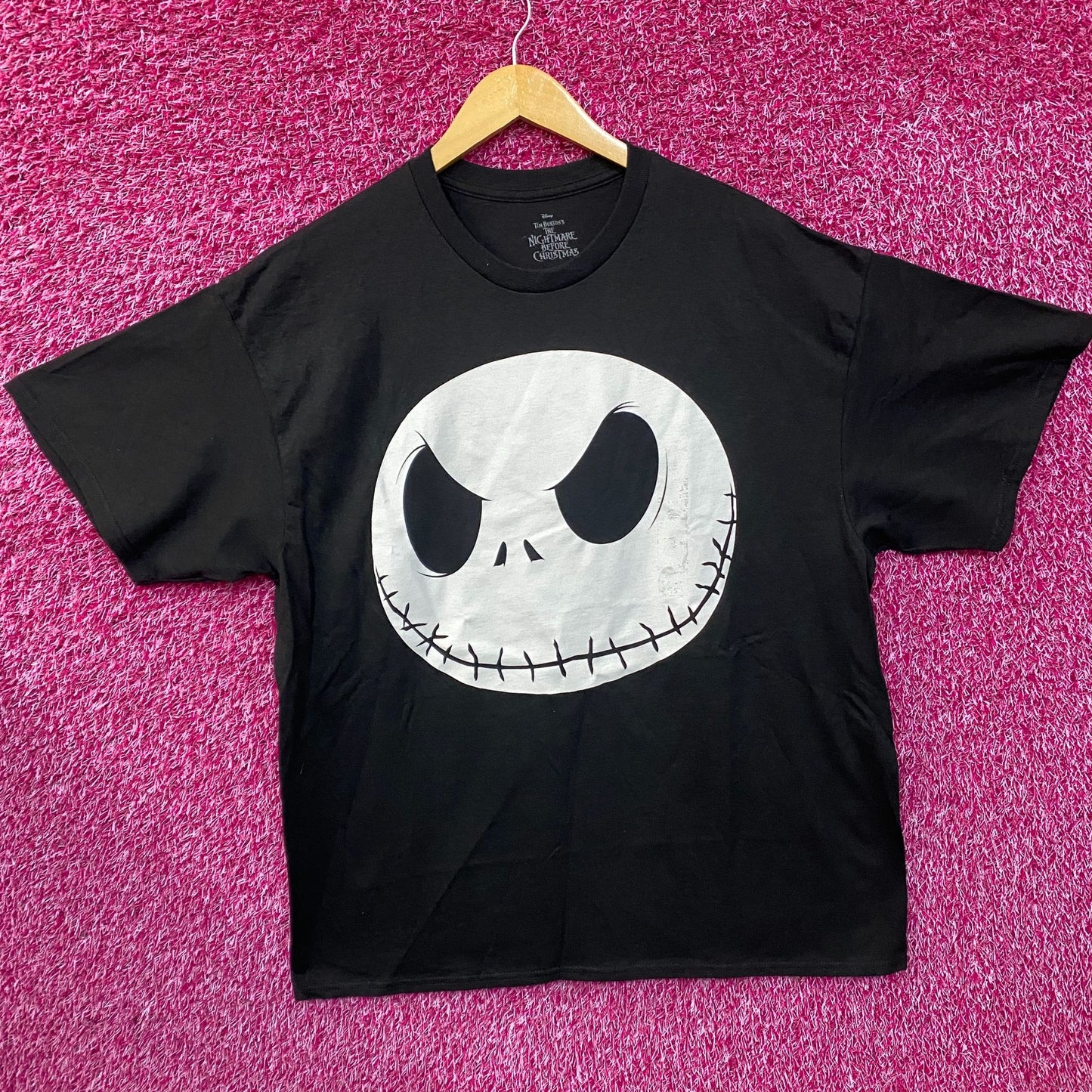 Tim Burton The Nightmare Before Christmas Jack Skellington Face T-Shirt XL