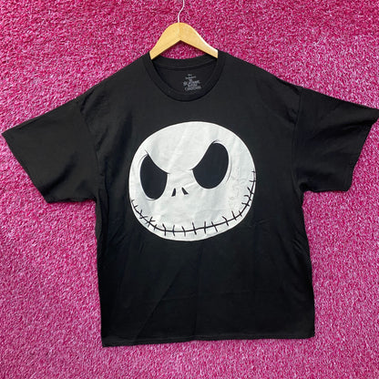 Tim Burton The Nightmare Before Christmas Jack Skellington Face T-Shirt XL