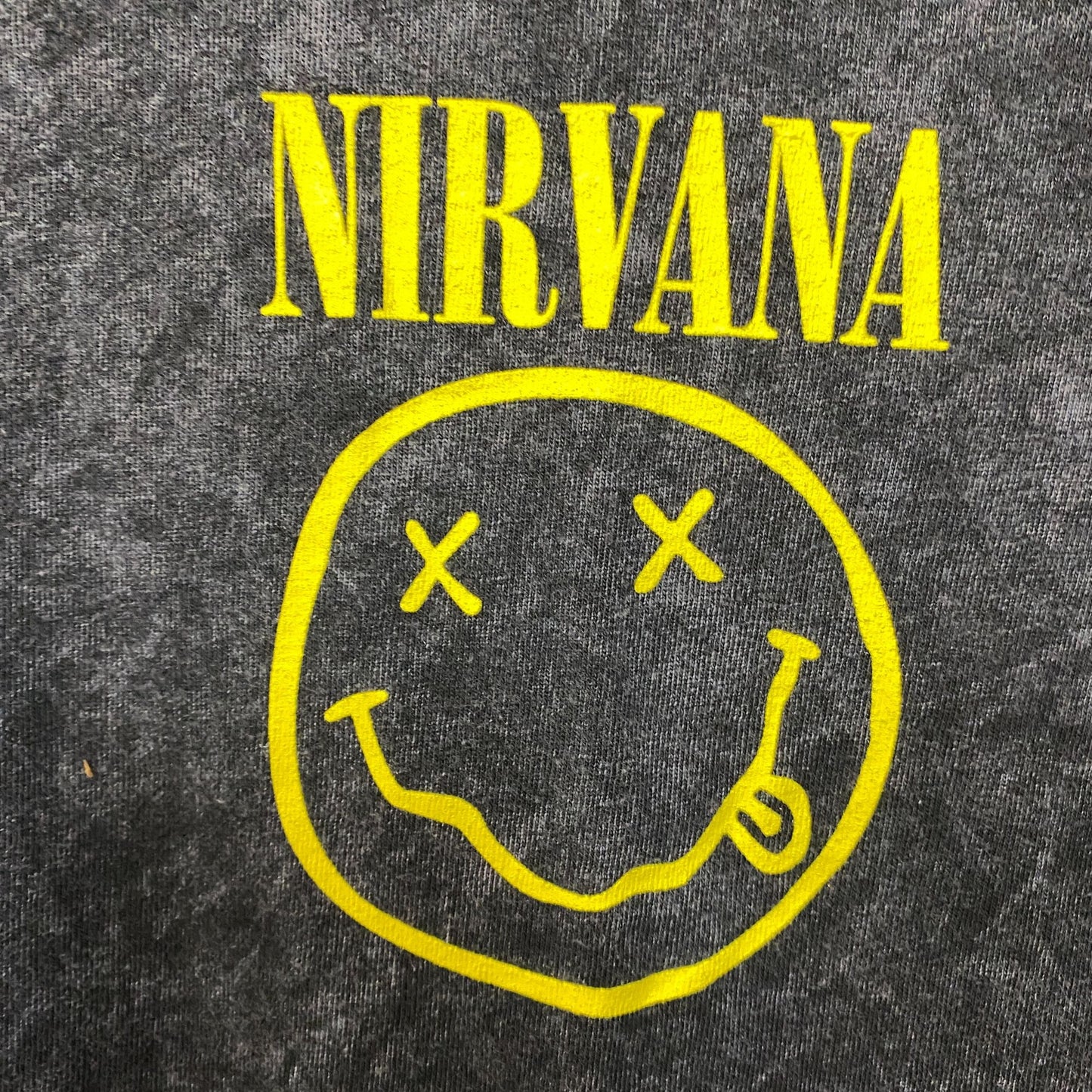 Nirvana Nevermind Dead Smiley Logo Grunge Band T-Shirt Medium