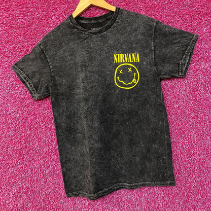 Nirvana Nevermind Dead Smiley Logo Grunge Band T-Shirt Medium