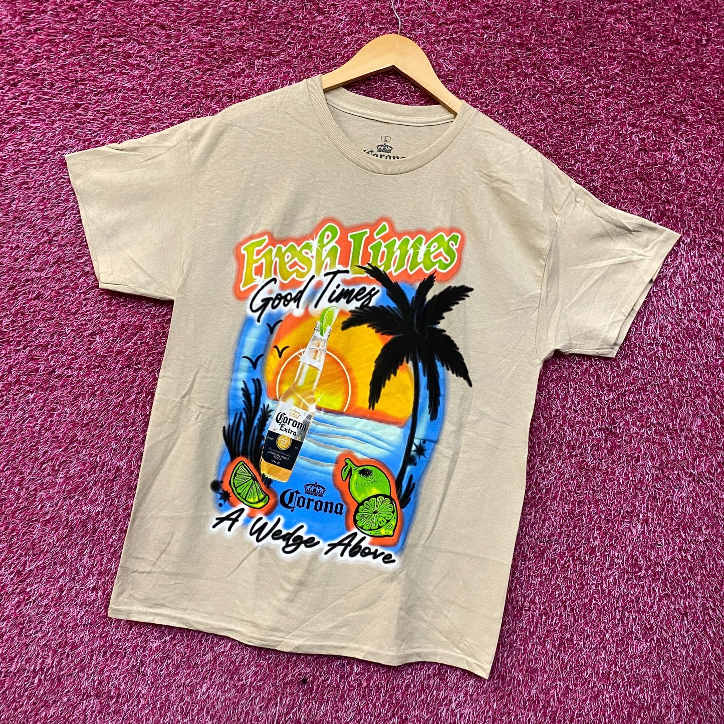 Corona Extra Beer Promo Fresh Limes T-Shirt Large