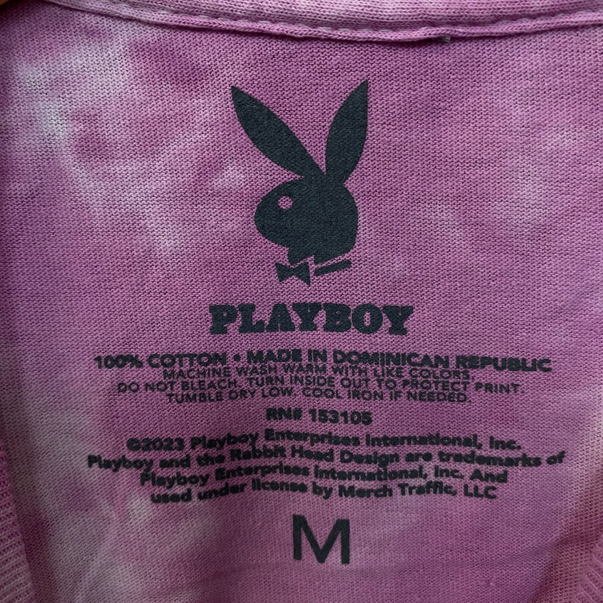 Playboy Colorful Arc Logo Tie-Dye Graphic T-Shirt Medium