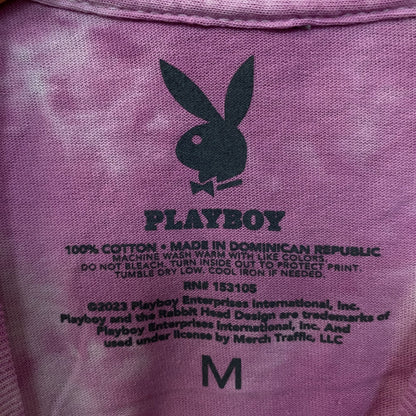 Playboy Colorful Arc Logo Tie-Dye Graphic T-Shirt Medium