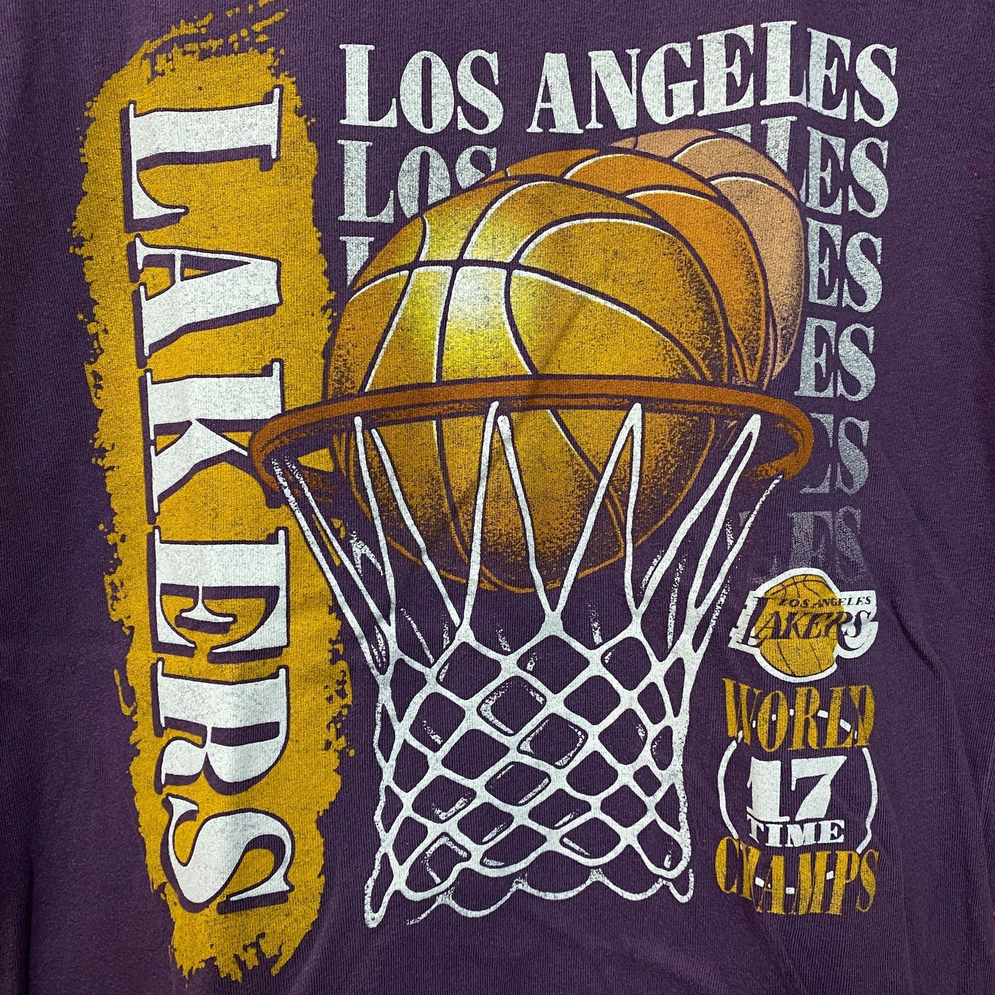 Junk Food Los Angeles Lakers Champs Vintage Style Women's T-Shirt Small