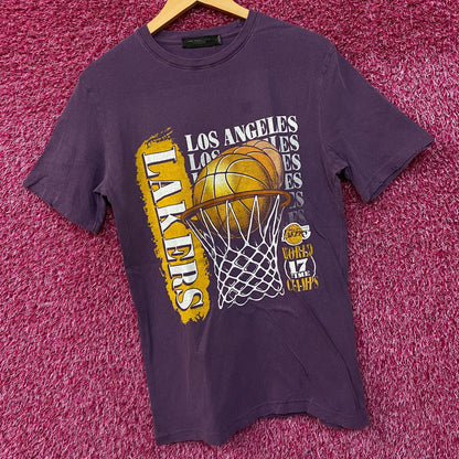 Junk Food Los Angeles Lakers Champs Vintage Style Women's T-Shirt Small