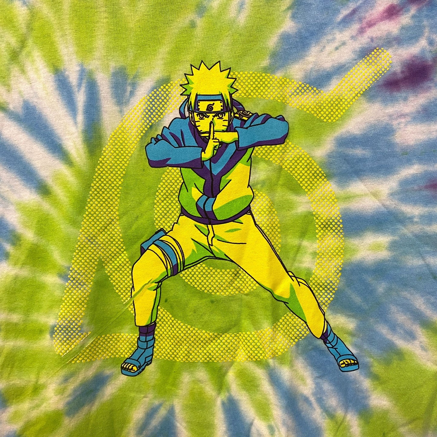 Naruto Shippuden Anime Tie dye Tshirt size XL
