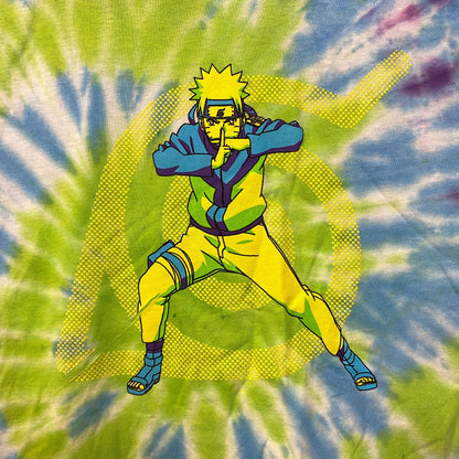 Naruto Shippuden Anime Tie dye Tshirt size XL