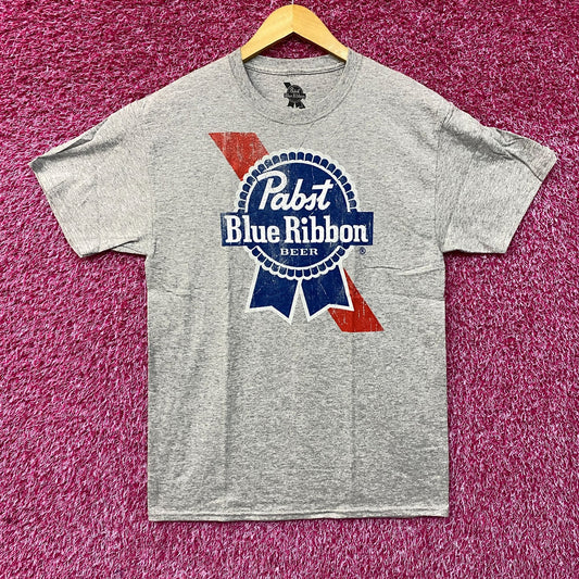 Pabst Blue Ribbon Promo Gray T-Shirt Medium