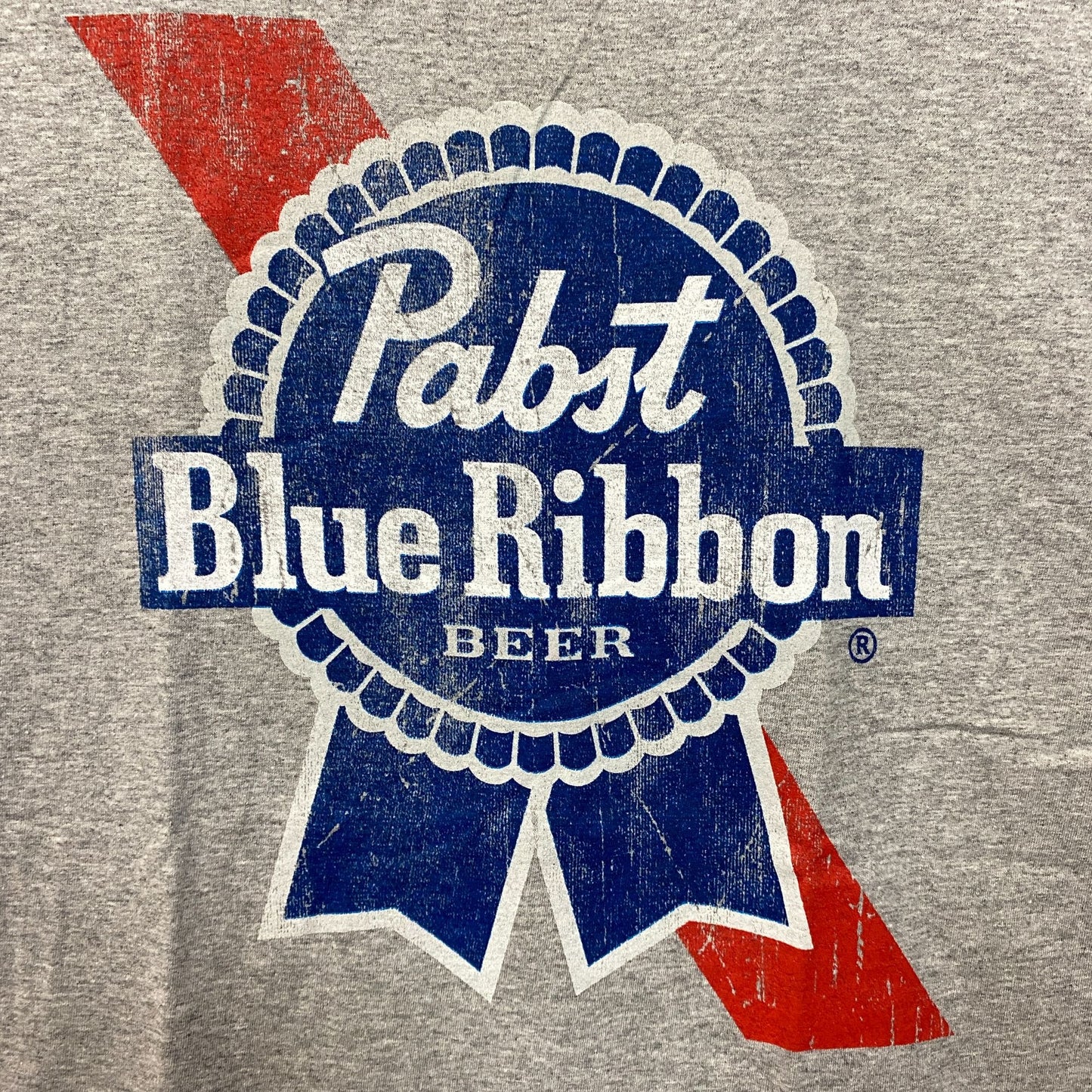 Pabst Blue Ribbon Promo Gray T-Shirt Medium