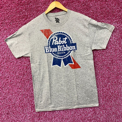 Pabst Blue Ribbon Promo Gray T-Shirt Medium