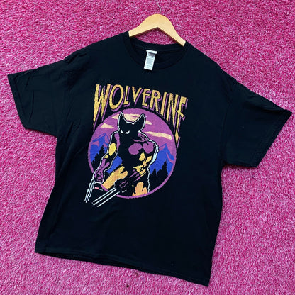 Marvel Wolverine X-Men Video Game Start Screen Retro T-Shirt Large