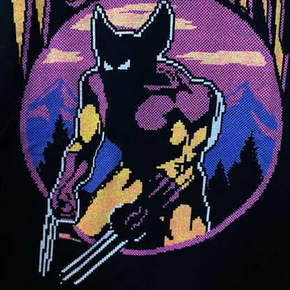 Marvel Wolverine X-Men Video Game Start Screen Retro T-Shirt Large