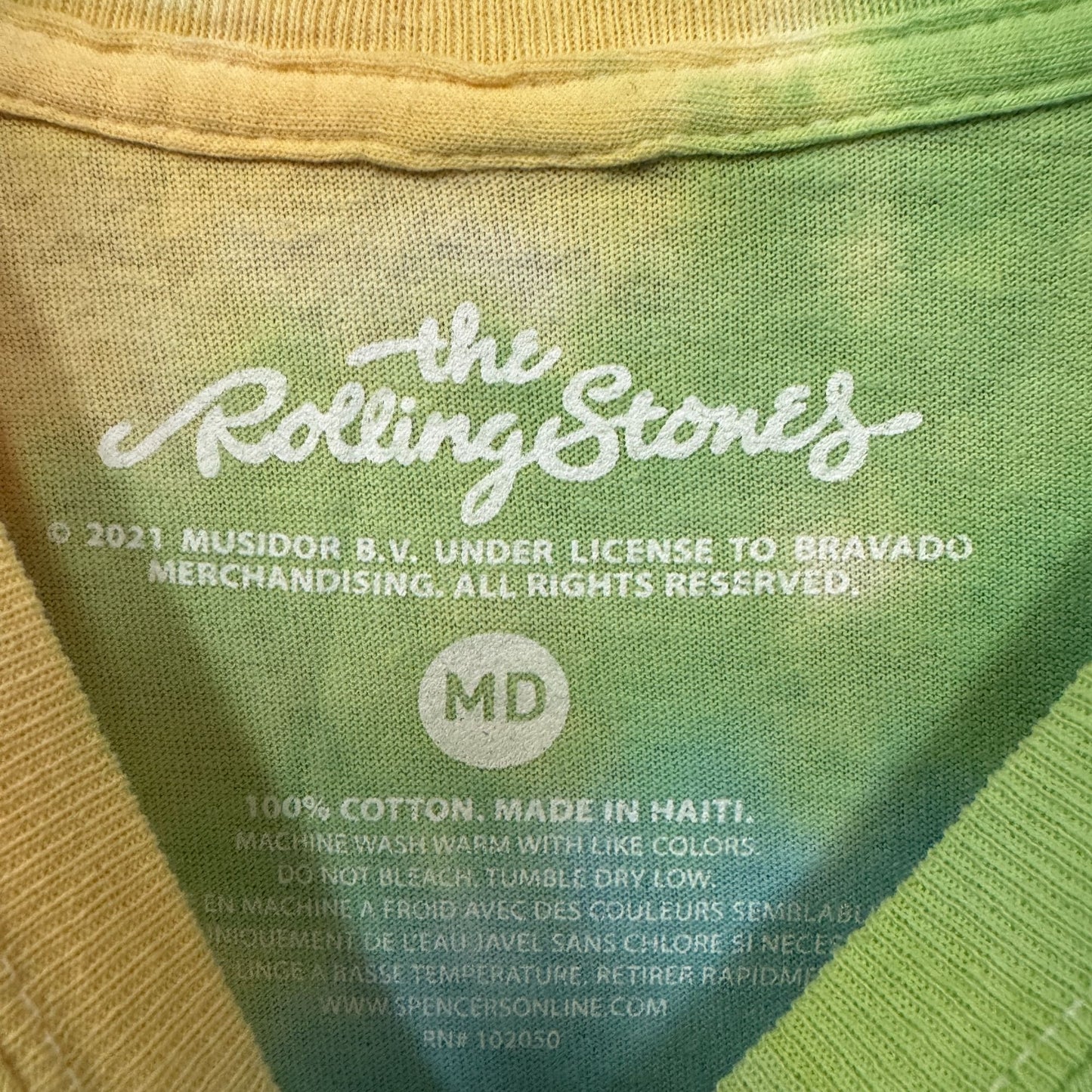 The Rolling Stones Hot Lips 1982 Concert Rock Band Tie Dye M