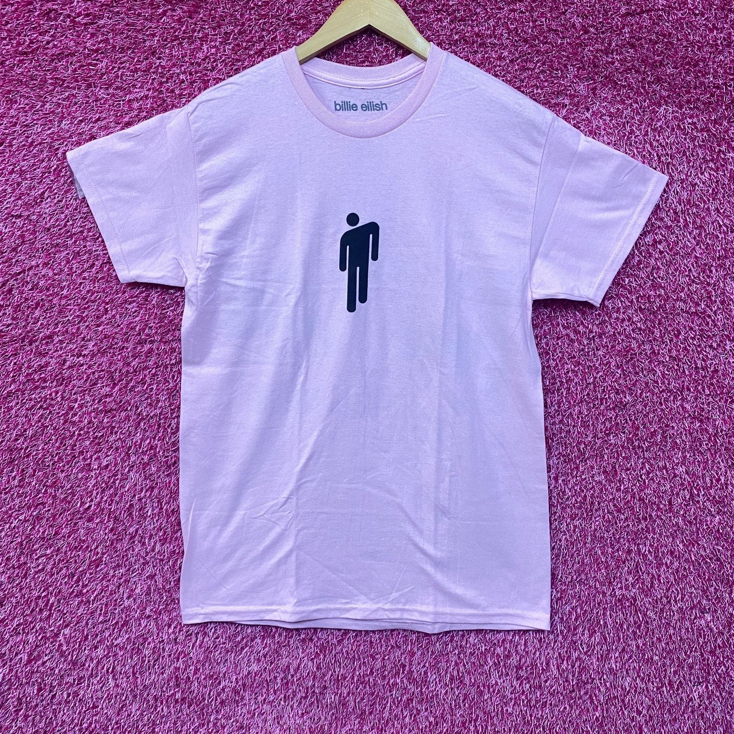 Billie Eilish Hit Me Hard and Soft Blohsh Figure Pink T-Shirt Large