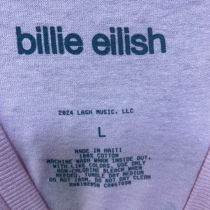 Billie Eilish Hit Me Hard and Soft Blohsh Figure Pink T-Shirt Large