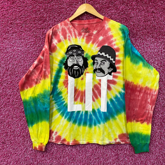 Cheech and Chong LIT Tie Dye Long Sleeve T-Shirt Medium