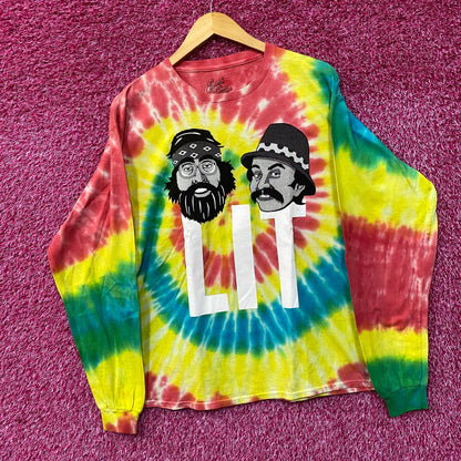 Cheech and Chong LIT Tie Dye Long Sleeve T-Shirt Medium
