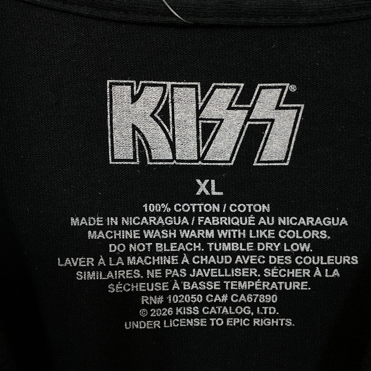 KISS Rock Band Members Graphic T-Shirt XL