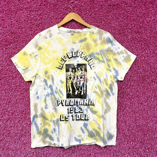 Def Leppard Pyromania 1983 US Tour Heavy Metal Tie Dye L