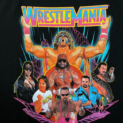 WWE Wrestlemania Wrestler Retro Poster T-Shirt 2XL