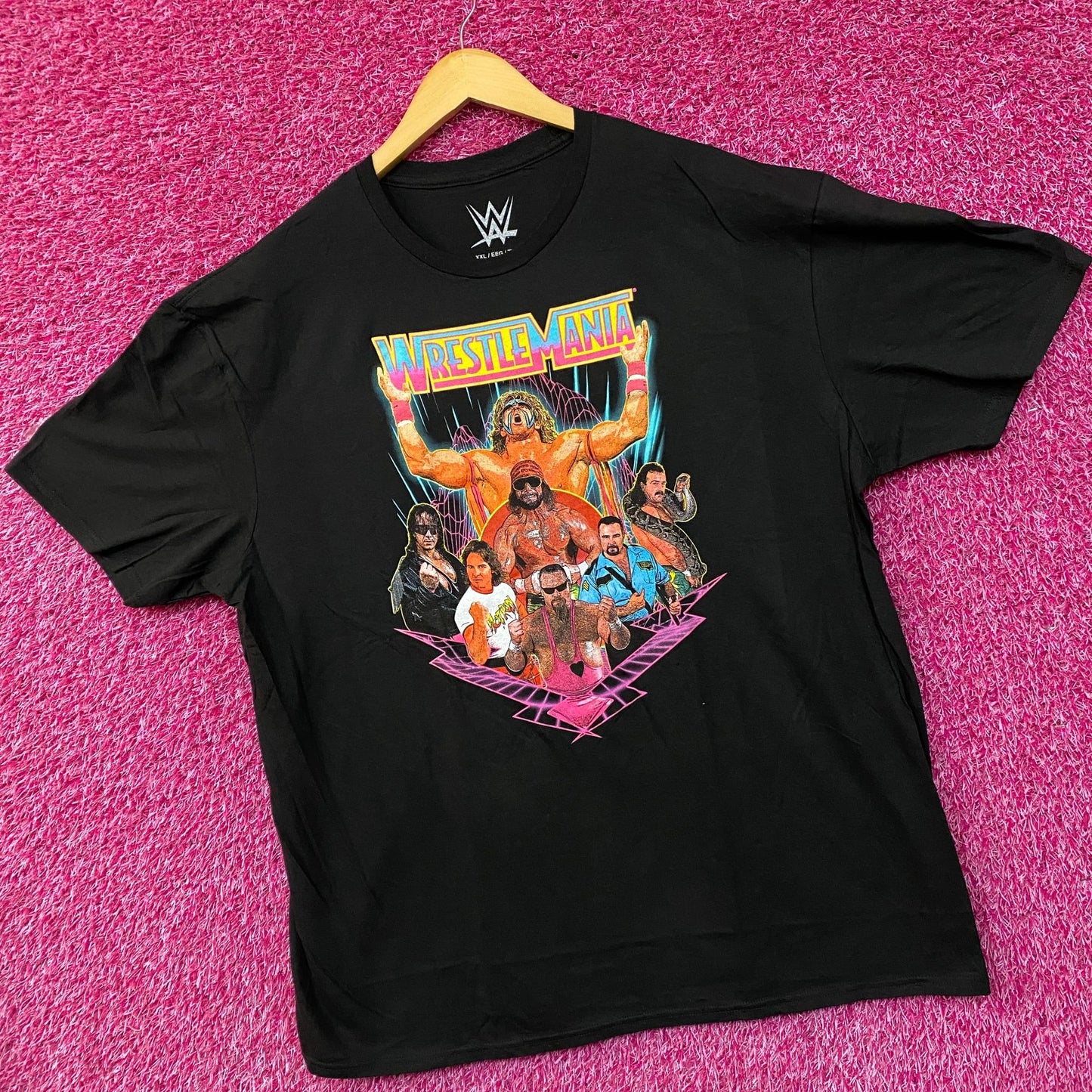WWE Wrestlemania Wrestler Retro Poster T-Shirt 2XL