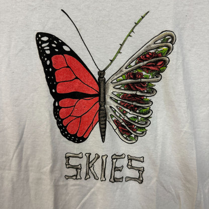 Lil Skies Shelby Butterfly Skeleton Wing Roses Emo Rap Tee M