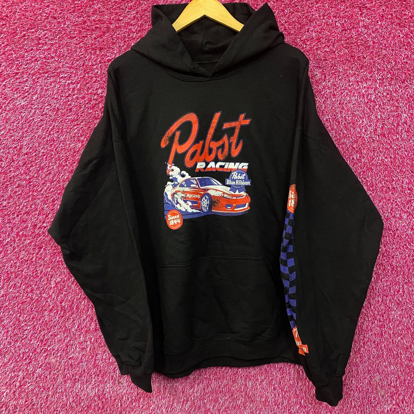 Pabst Blue Ribbon Racing Since 1844 Hoodie  2X
