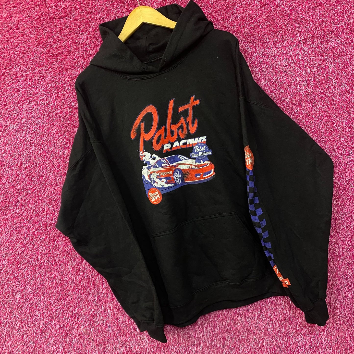 Pabst Blue Ribbon Racing Since 1844 Hoodie  2X