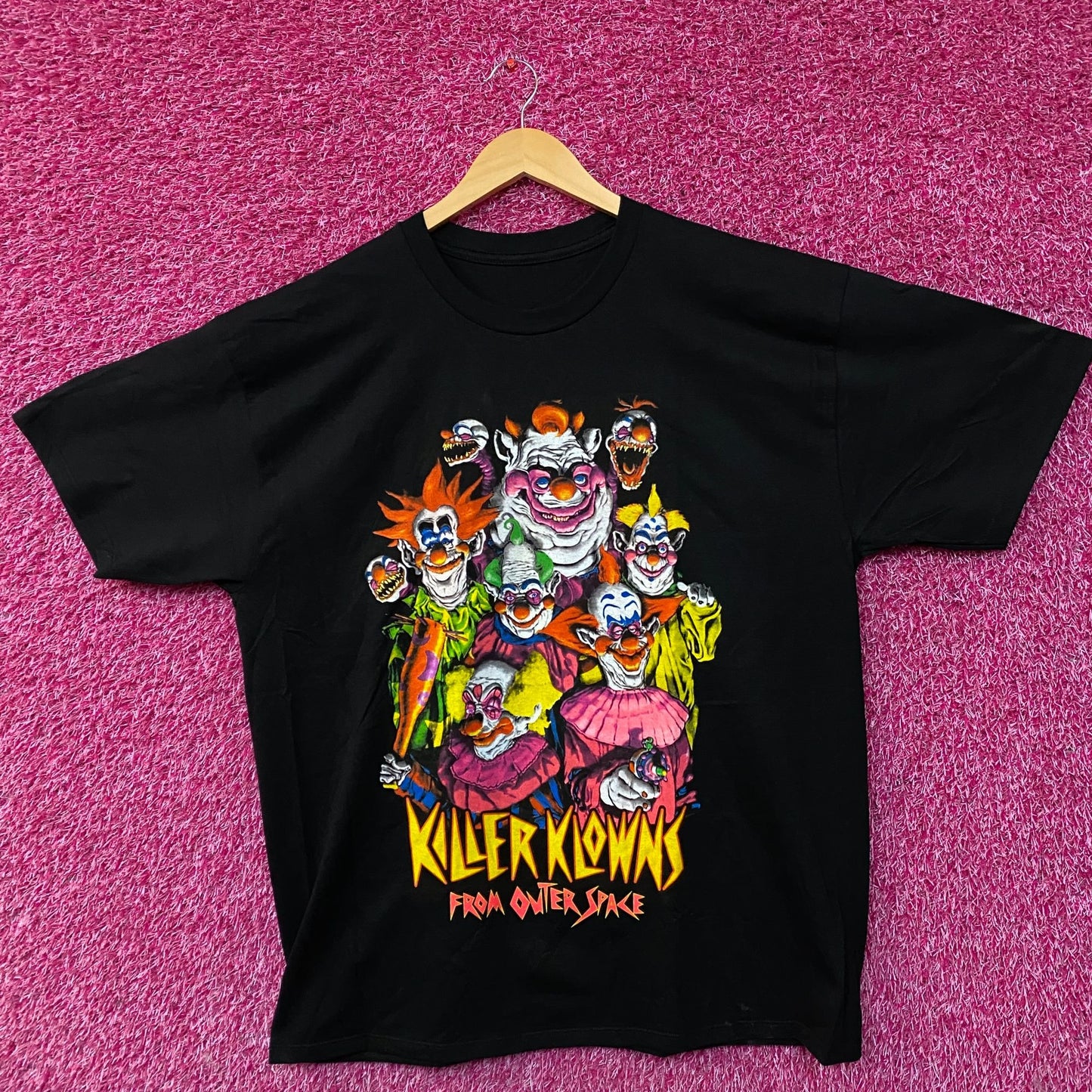 Killer Klowns From Outerspace Neon Movie Poster T-shirt size XL