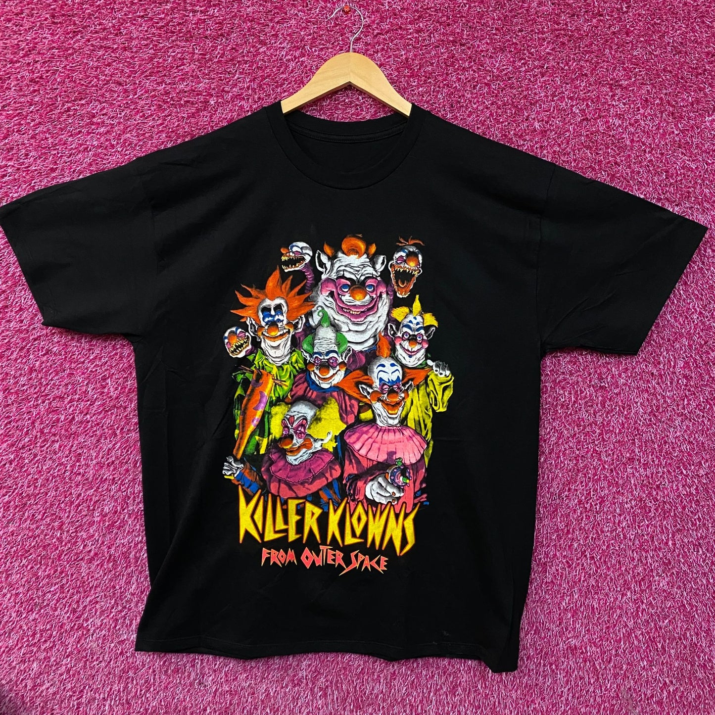 Killer Klowns From Outerspace Neon Movie Poster T-shirt size XL