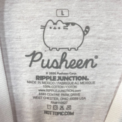 Pusheen Cat Gamer Cute Graphic T-Shirt Large