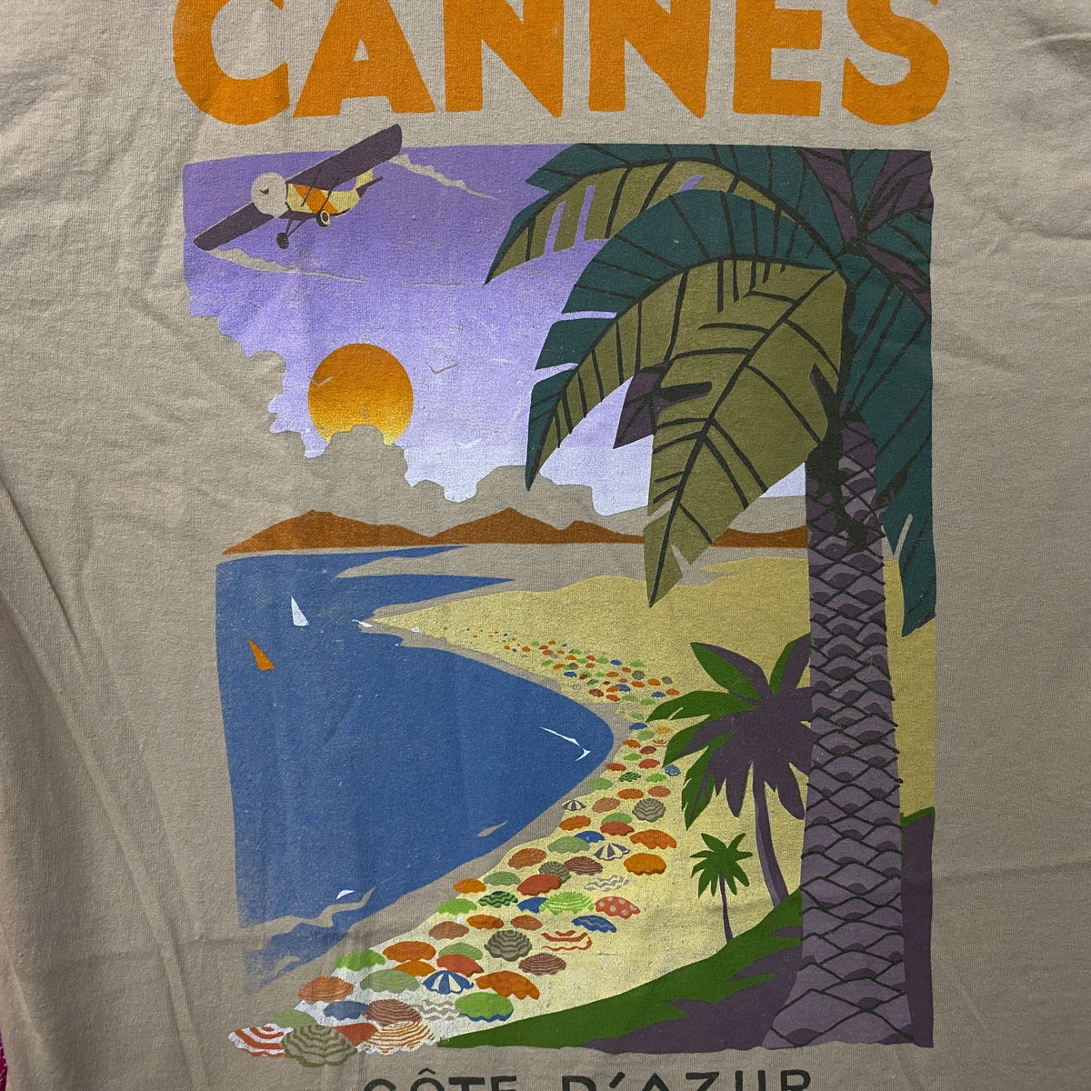 Junk Food Cannes Côte D'Azur Graphic T-Shirt Medium