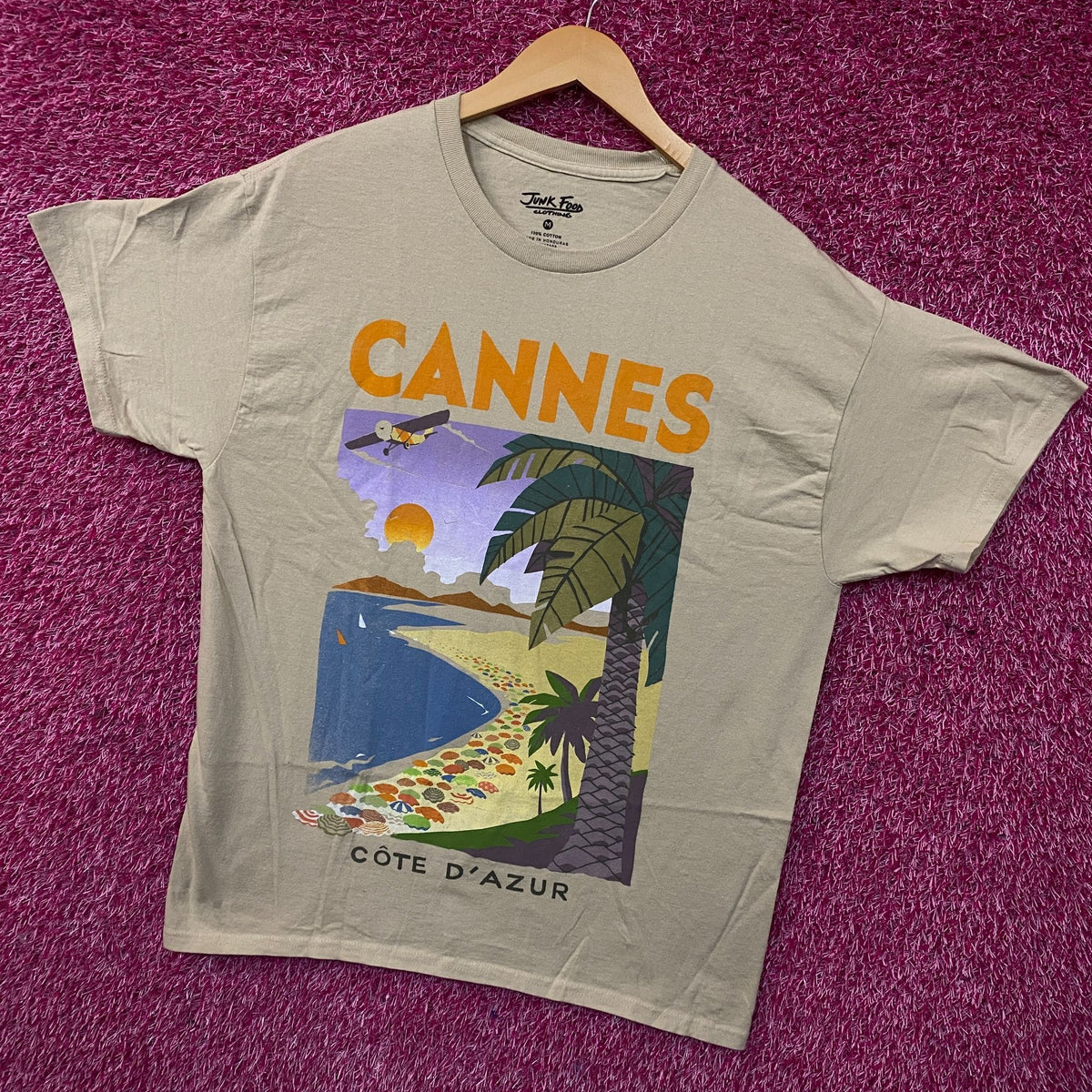 Junk Food Cannes Côte D'Azur Graphic T-Shirt Medium