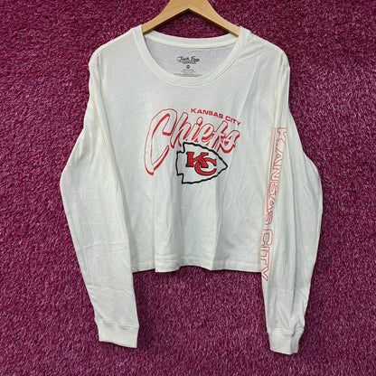 Junk Food NFL Kansas City Chiefs Long Sleeve Cropped T-Shirt Medium