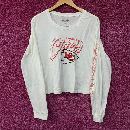 Junk Food NFL Kansas City Chiefs Long Sleeve Cropped T-Shirt Medium
