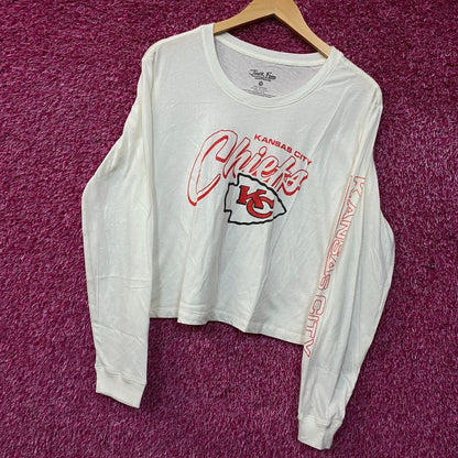 Junk Food NFL Kansas City Chiefs Long Sleeve Cropped T-Shirt Medium