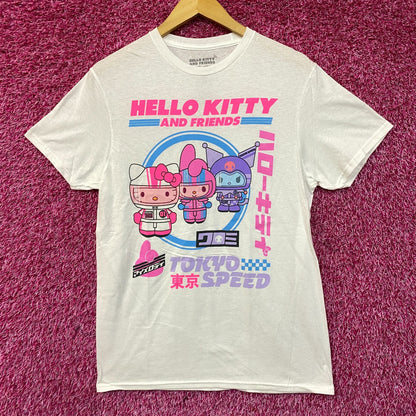 Sanrio Hello Kitty and Friends Tokyo Speed Kawaii Graphic T-Shirt Medium