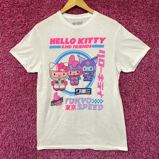 Sanrio Hello Kitty and Friends Tokyo Speed Kawaii Graphic T-Shirt Medium