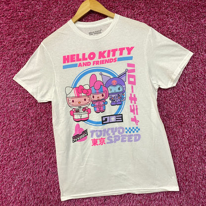 Sanrio Hello Kitty and Friends Tokyo Speed Kawaii Graphic T-Shirt Medium