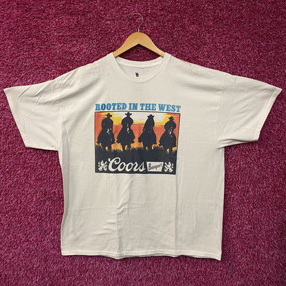 Coors Banquet Rooted in the West Vintage Style Tee Medium